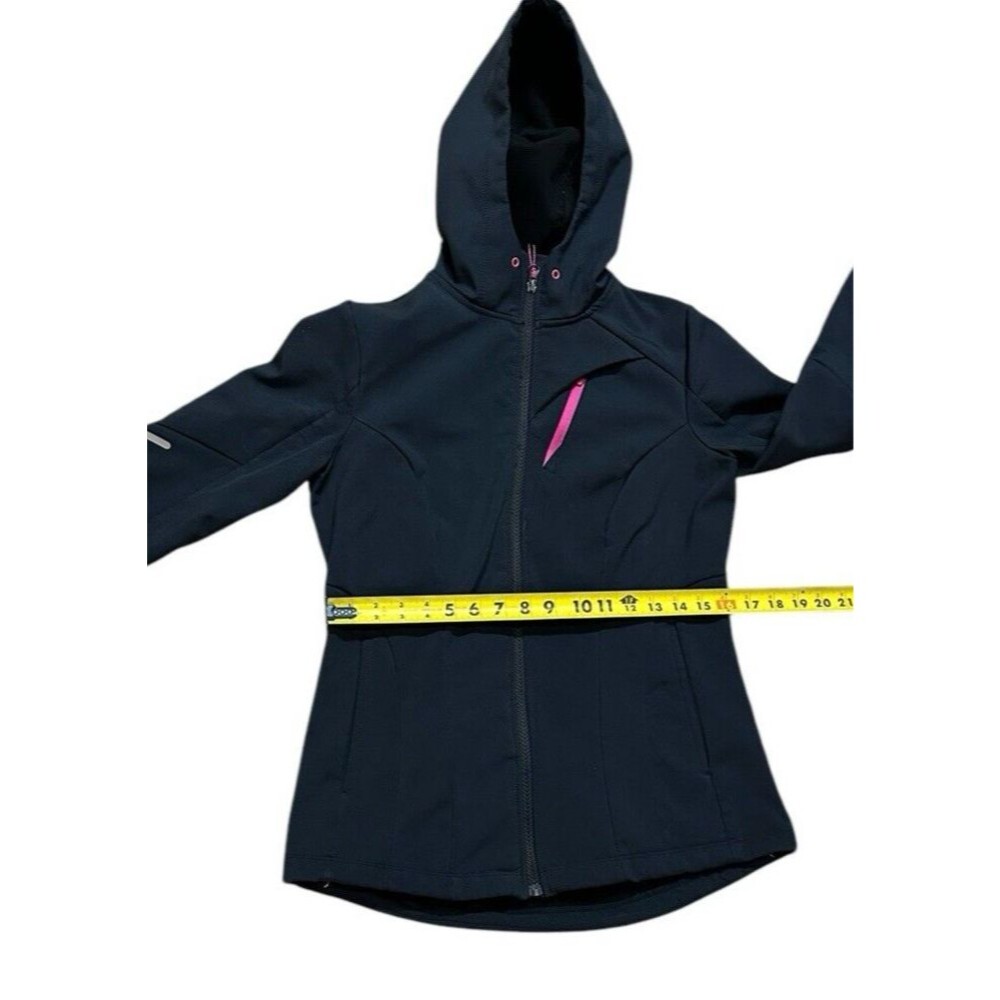 Mondetta jacket black pink form fit ladies S Hoodie normcore casual thumb holes